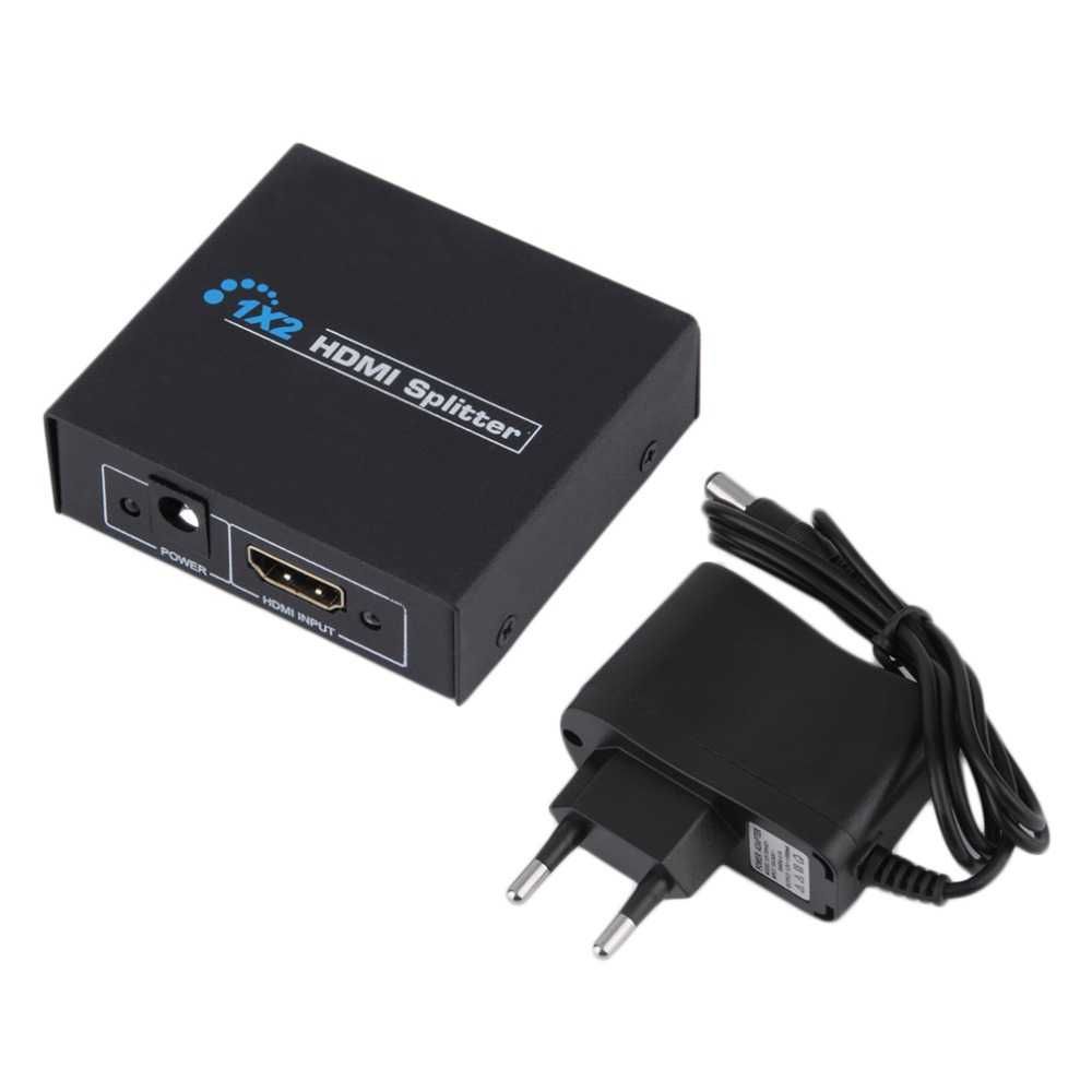 HDMI Splitter cu alimentare 1 INPUT - 2 OUTPUT 1.4V suporta 4K 3D