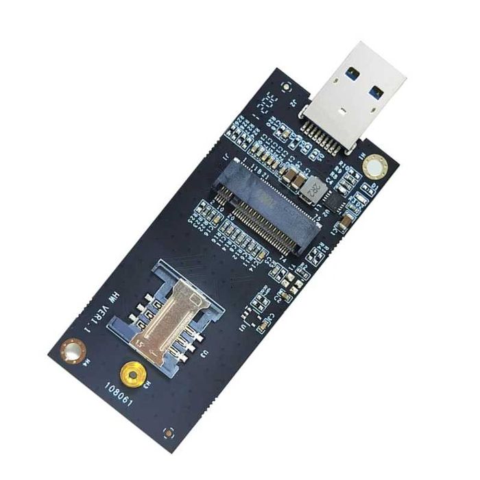 Adaptor modul 3G 4G LTE WWAN la USB M2 Key B NGFF modul SIM la usb