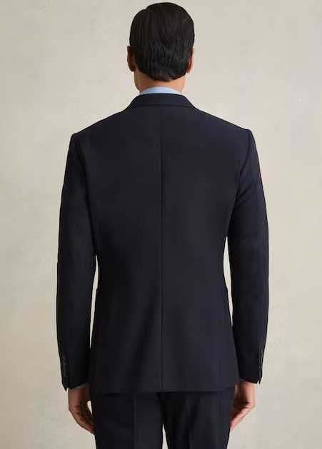 Sacou blazer 42 XL slim Massimo Dutti NOU lana Finest Italian albastru