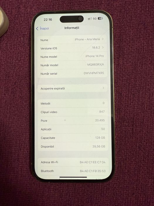 Iphone 14 pro Gold  128gb liber de retea