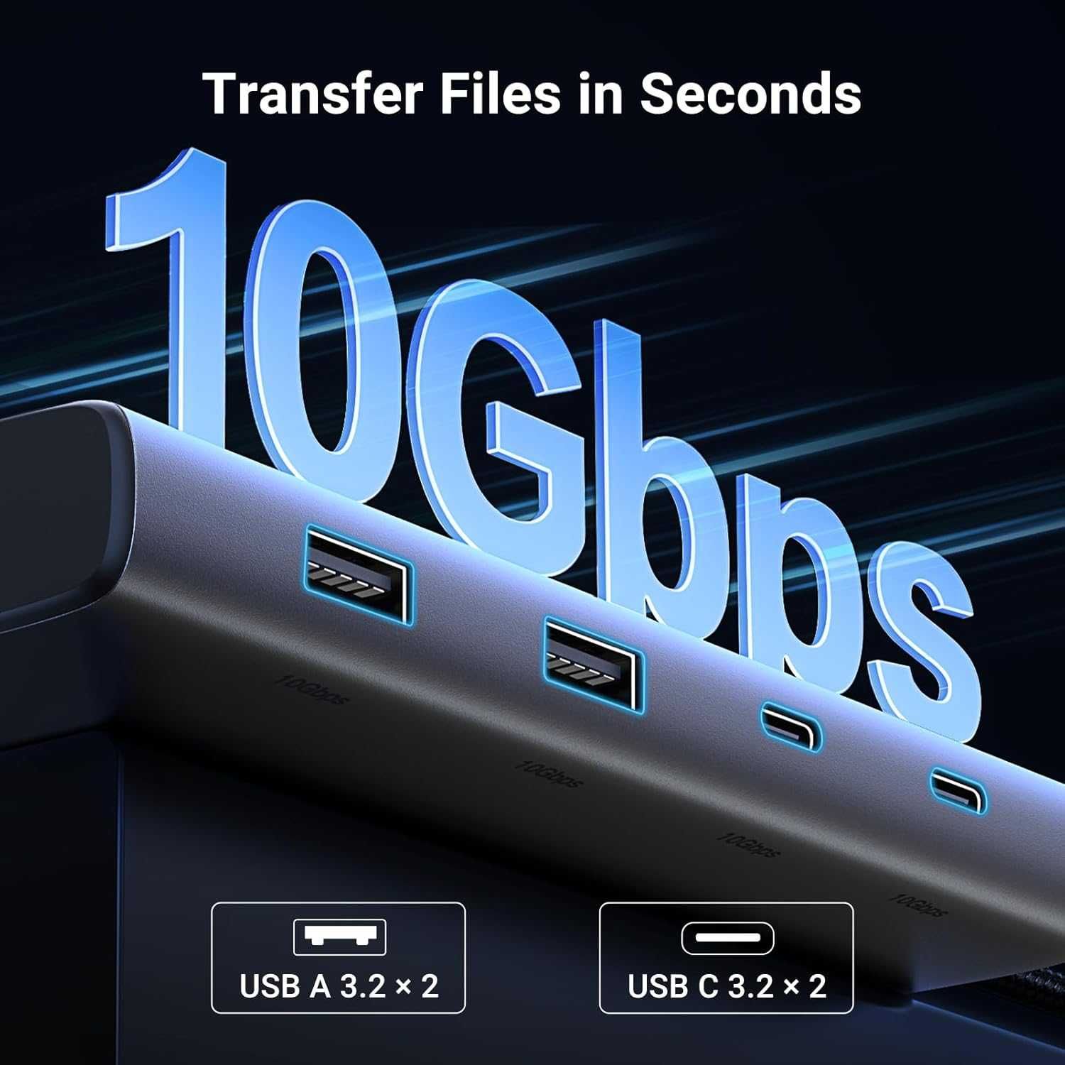 USB C Hub Док станция UGREEN Revodok 8в1 4K Triple Display 10Gbps