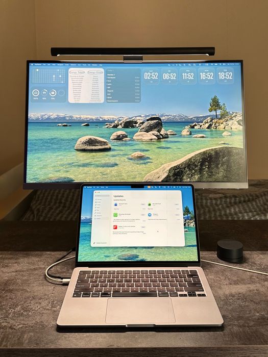 Монитор 27" Xiaomi Mi 4K XMMNT27NU и лампа Xiaomi MJGJD02YL