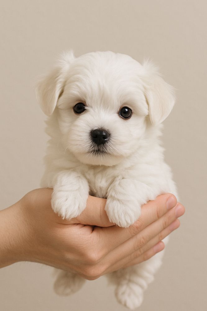 Bichon Maltez Mini Alb Simplu