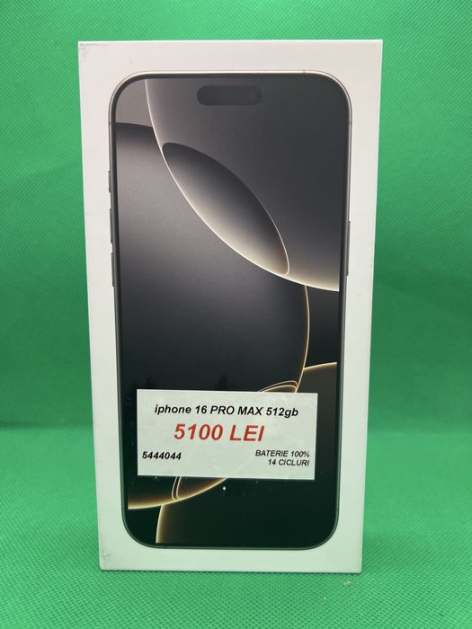 iPhone 16 PRO MAX 512Gb, Amanet Lazar Crangasi, 54440