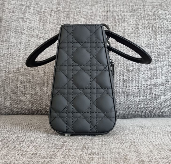 Чанта LadyDior Medium черен мат кожа 2023г