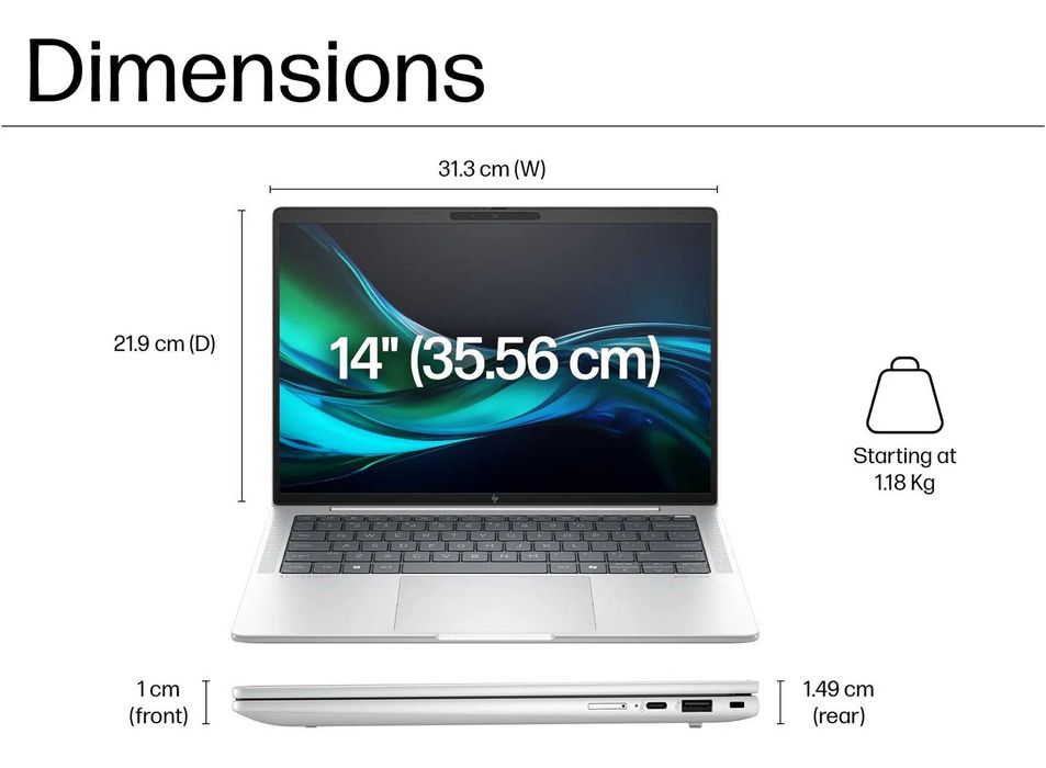 HP Elite 1040 x360 14" WUXGA 800 nits G11 Ultra 7 155H 32RAM 1TB SSD