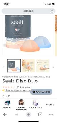 Set disc menstrual  2 marimi Saalt