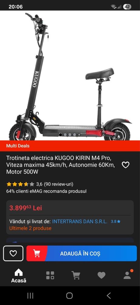 Trotinetă electrică KUGOO Kirin M4 Pro