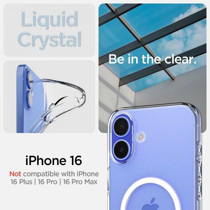 Силиконов гръб Spigen Liquid Crystal за iPhone 16, 16 Pro Max, 16 Pro