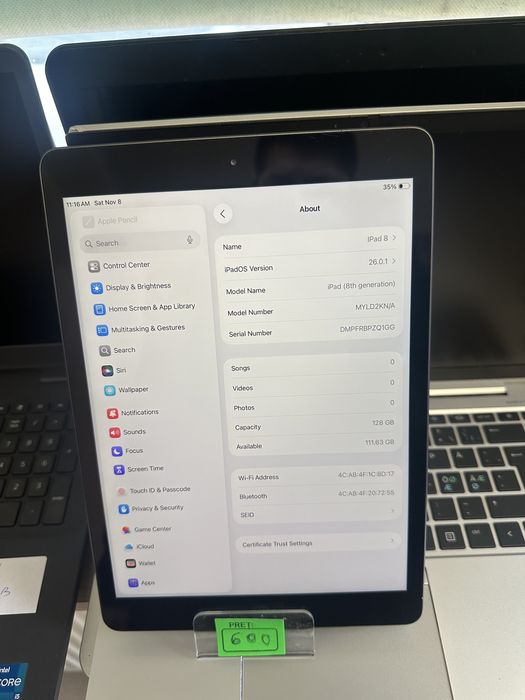 Ipad 8 stare excelenta 600 ron