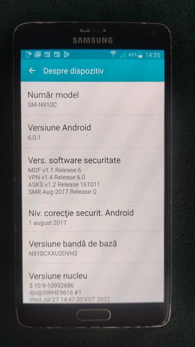 Telefon mobil Samsung Note 4