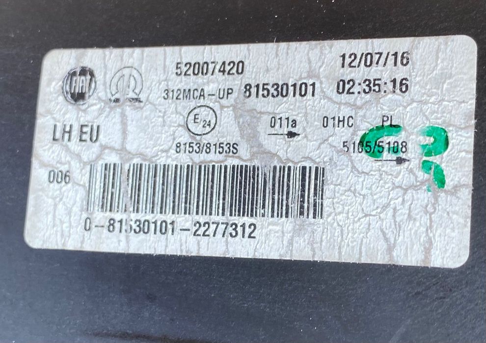 Фар far ляв  фарове за Фиат 500 Fiat 500