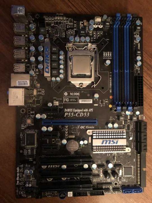 materinskaya plata p55 cd 53 msi  ram 16gb xeon x3440