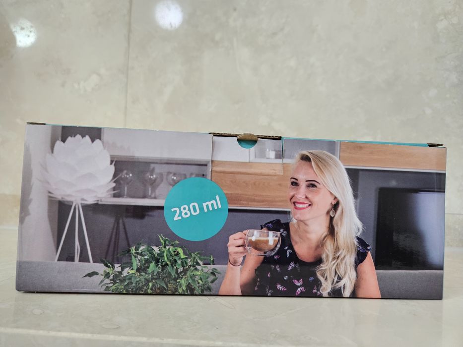 4home Set 2 cesti cu perete dublu termo 280ml