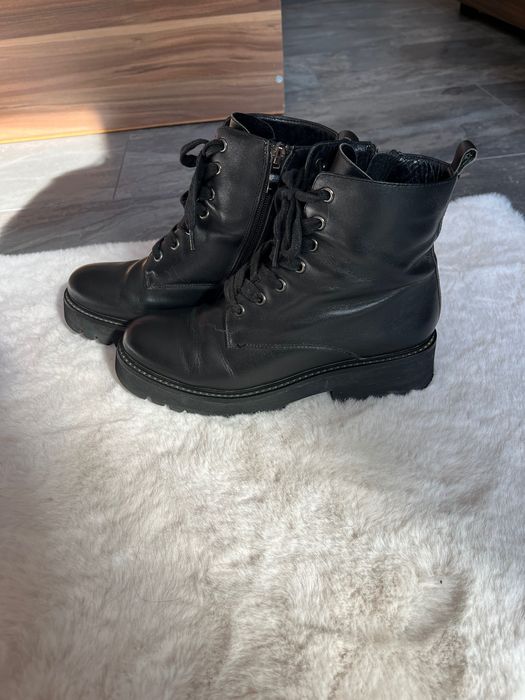 Боти тип кубинки естествена кожа