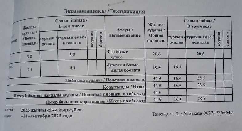 1-комнатная квартира в ЖК "Уш-Сункар"