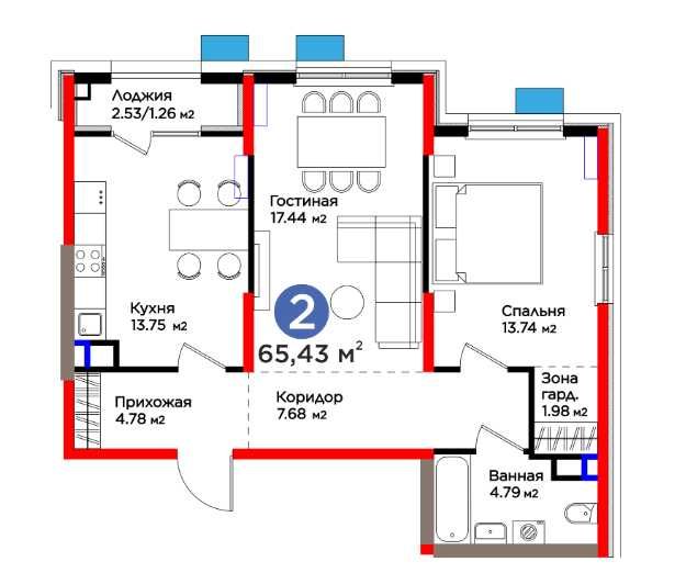 Ключи 4 кв-л 2025года, ипотека/рассрочка 240 месяцев по 15 млн/ (XS)