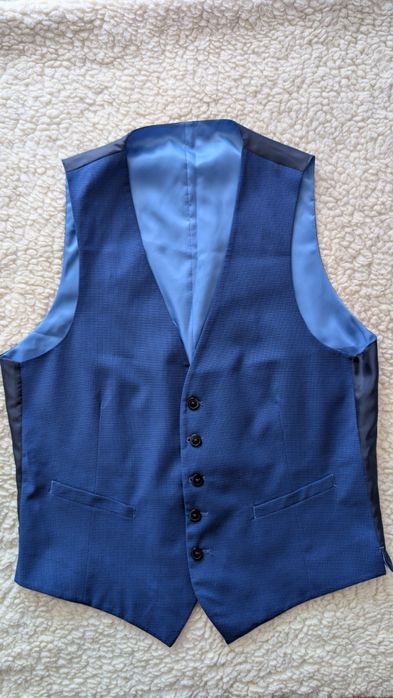 Vestă costum albastru casual/smart casual mărime M/L/50