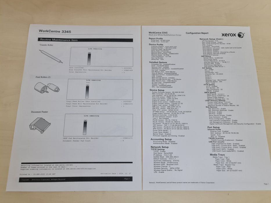 Imprimanta laser Xerox 3345
