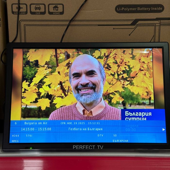 Преносим цифров телевизор PERFECT TV – 16" HDMI/USB/AV, 12V/220V