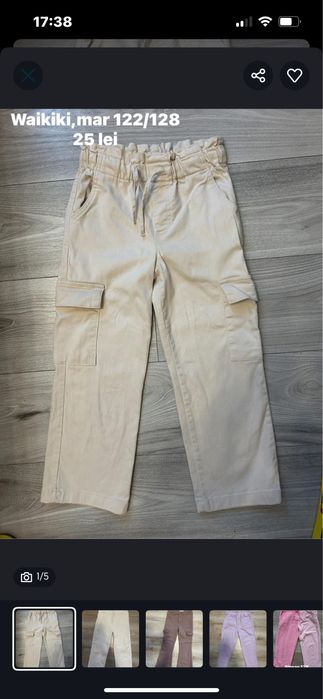 Lot 4 perechi pantaloni,mar 122/128