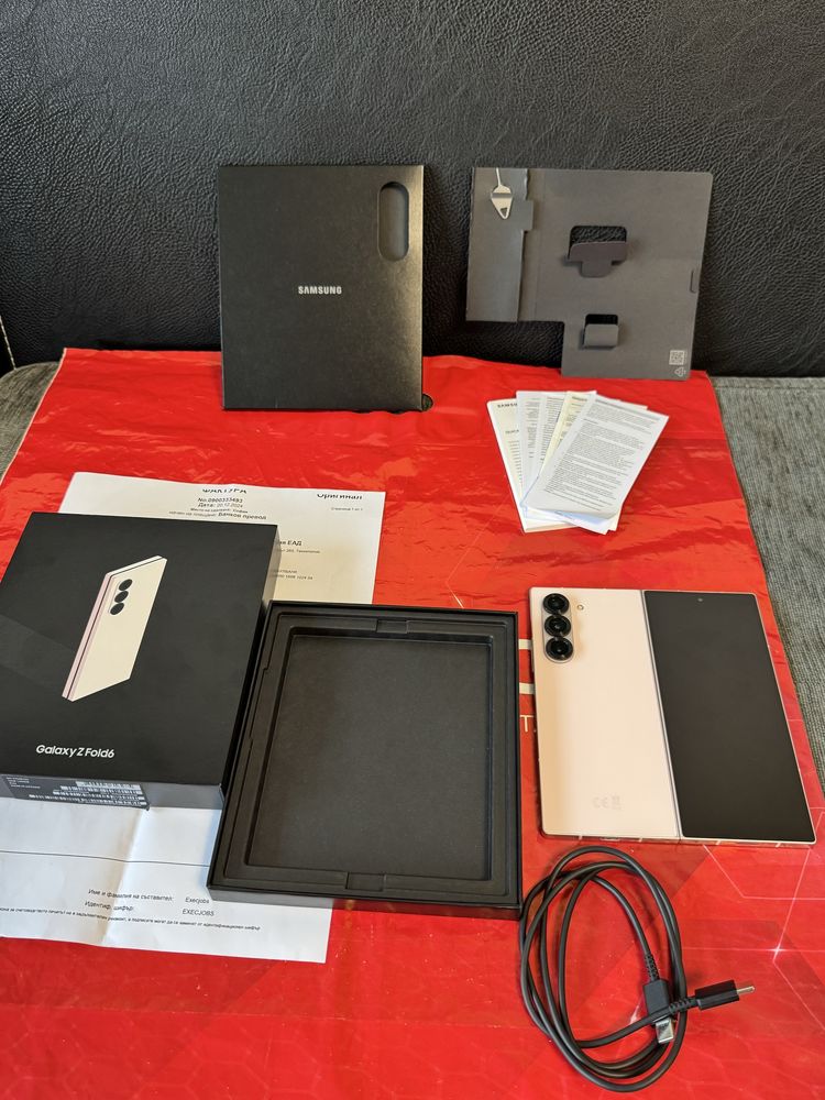 КАТО НОВ 512GB Samsung Fold 6 Технополис Гаранция 2026г. Pink Розов