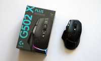 Гейминг мишка Logitech - G502 X Plus, оптична, безжична, черна