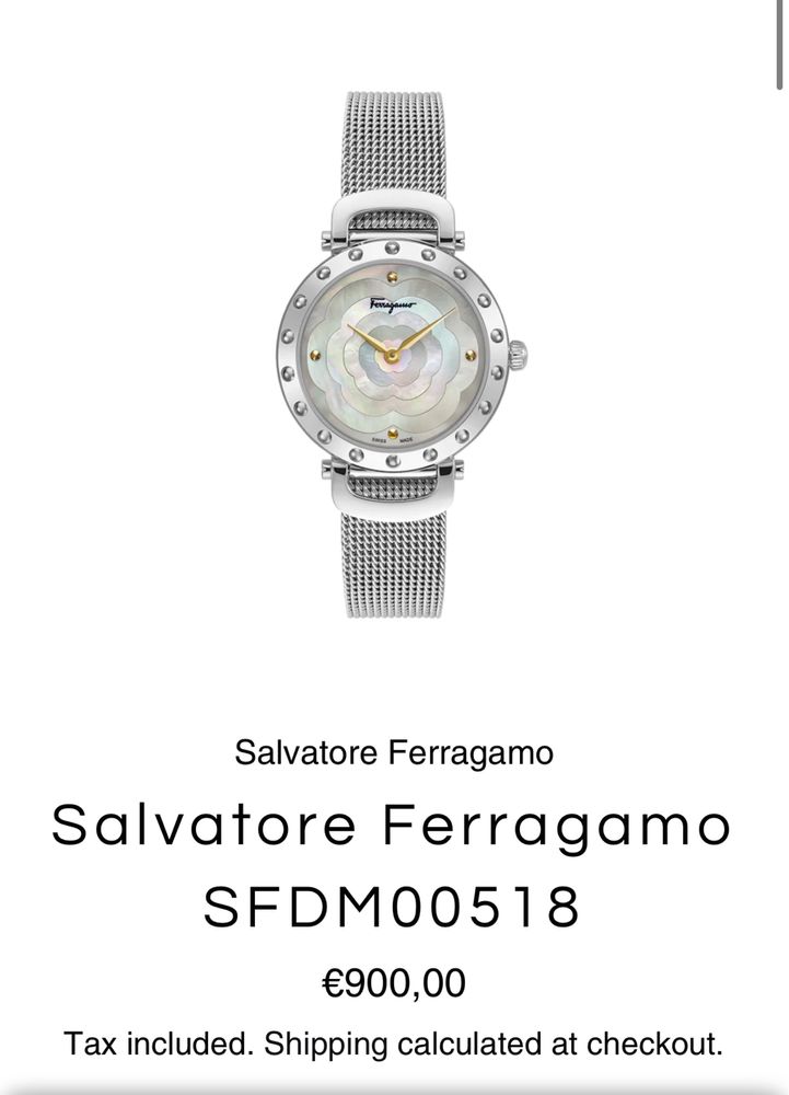 Луксозен дамски часовник  Salvatore Ferragamo НАМАЛЕН