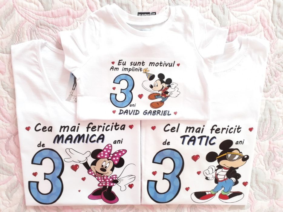 Seturi tricouri aniversare personalizate