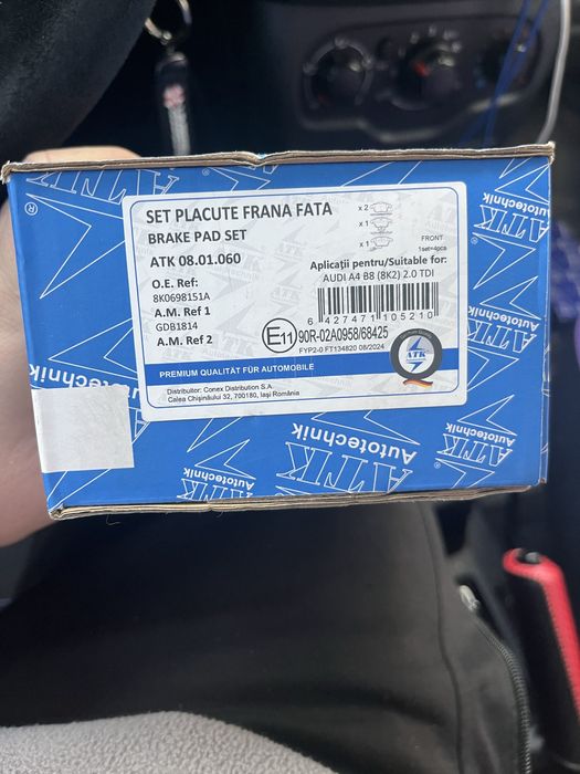 Vând plăcuțe si Bielete antiruliu