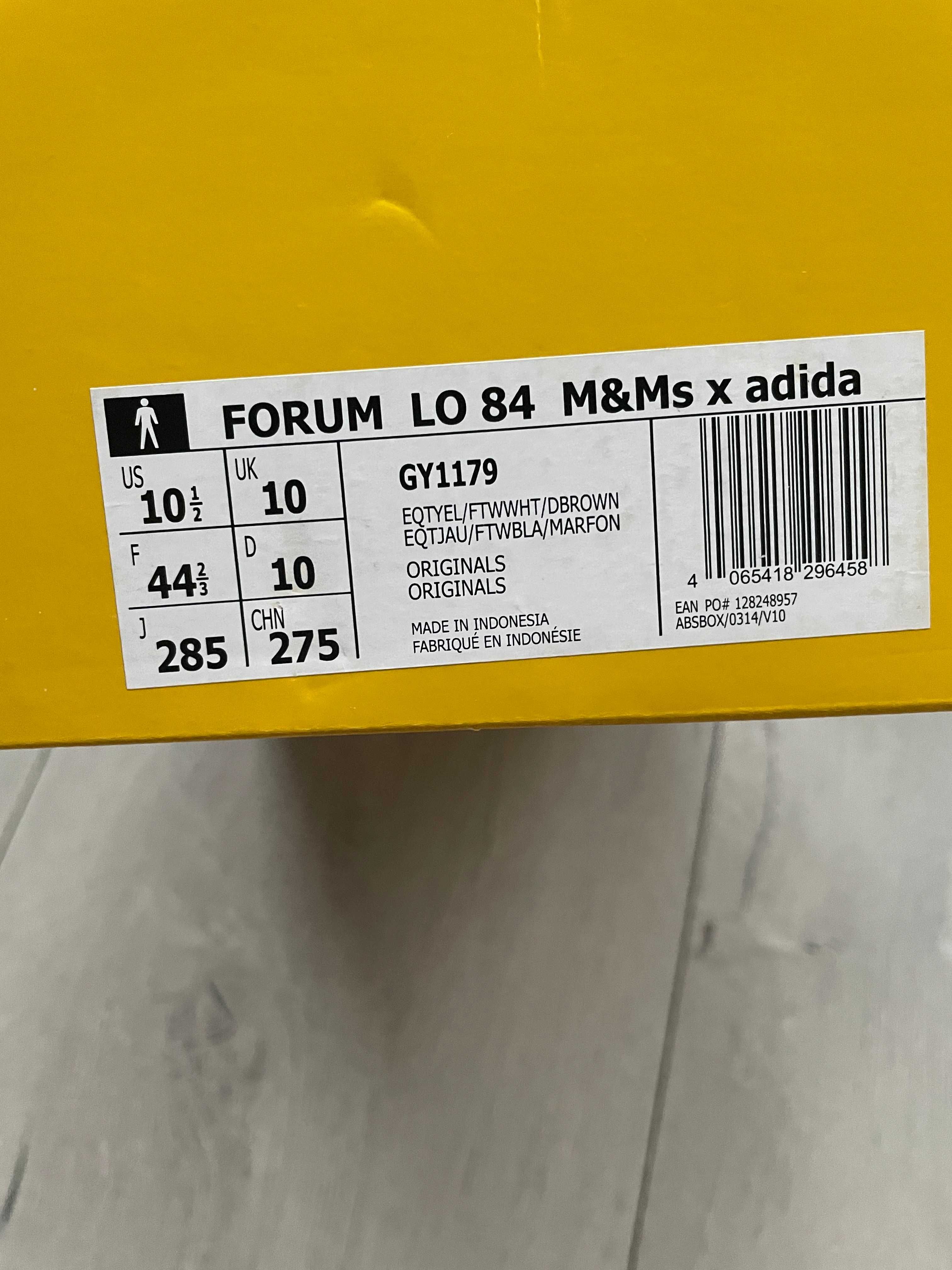 adidas x M&M's Forum Low 84 , editie limitata , marimea 44 2/3 , NOI !