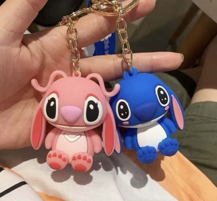 Комплект 2 броя Ключодържател Лило И Стич Играчки Розов/Син