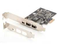 Placa captură video Firewire PCIe, Digitus, IEEE 1394a, 3 porturi