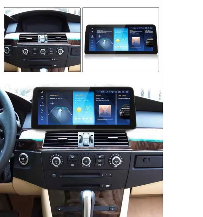 Navigatie Bmw E60 E61 E90 4/8 GB RAM Android 14 Carplay CAMERA MONTAJ