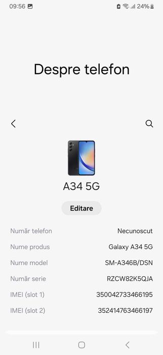 Samsung Galaxy A34 5G DUAL SIM, 6gb RAM, 128 GB memorie