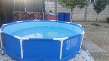 Piscina 350 lei are urmatoarele dimensiuni: 3,10m cu inaltime de 80cm