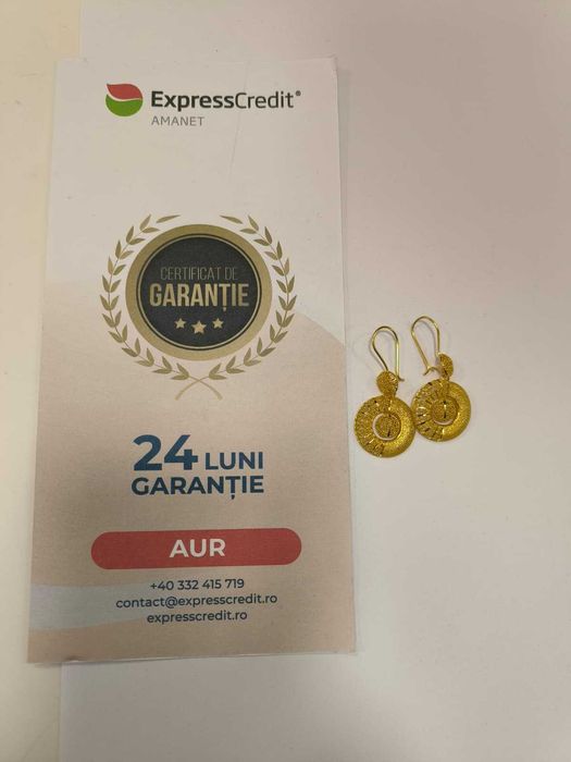 Cercei aur 21k 7,45g (b.44368 AG24) - Garantie 2 ani!