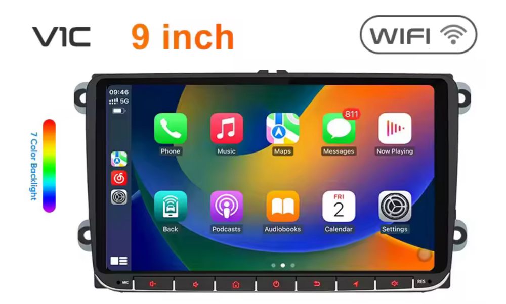 Navigatie VW Golf 5/6/Passat/Polo/Jetta Carplay&AndroidAuto 9 INCH
