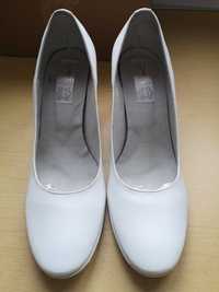 Pantofi albi din piele mărimea 37