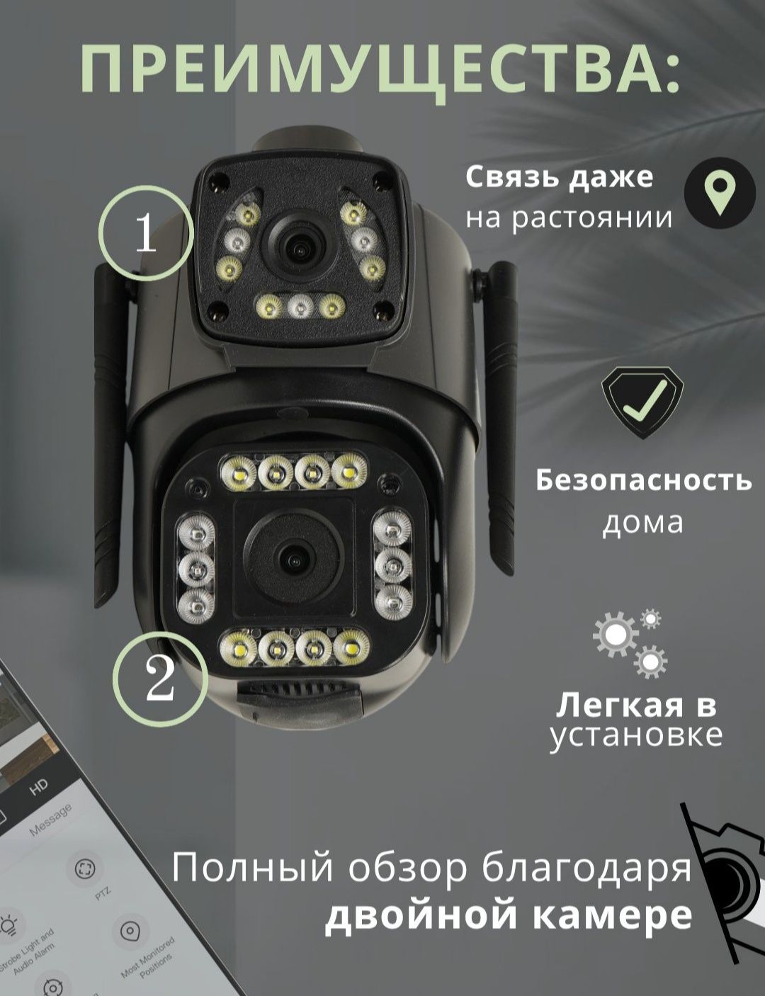 Video kuzatuv kameralari 4G,Wifi tarmoqli.360 gradusga ega