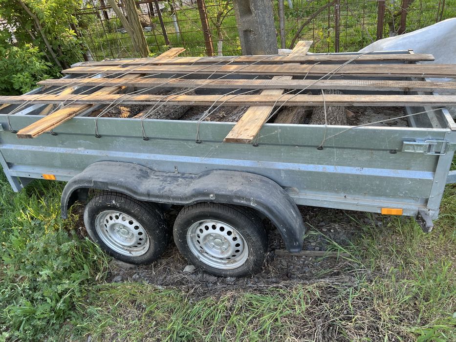 Remorca 2 axe  cu bena 2,6x 1,4m