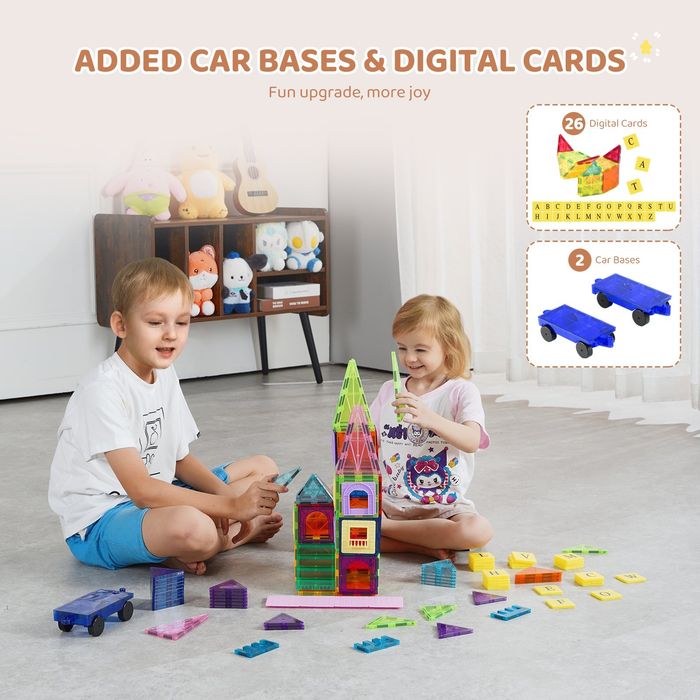 NOI - Joc Set Inteligent de Constructie 121 Piese Magnetice Creativ Ed
