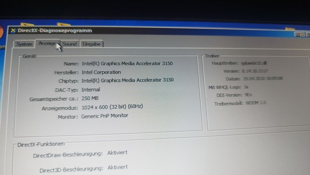 Laptop Acer aspire one d260