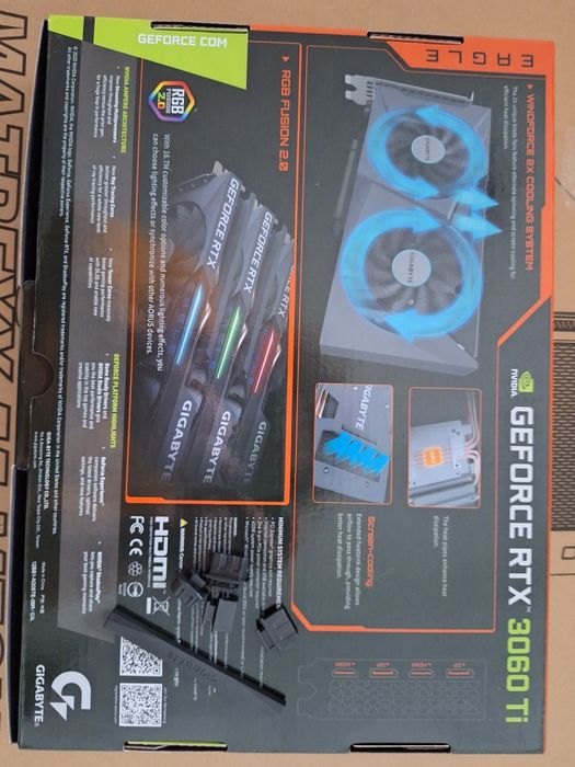 Placa Video GIGABYTE GeForce RTX 3060 Ti EAGLE OC LHR 8GB GDDR6 256-bi