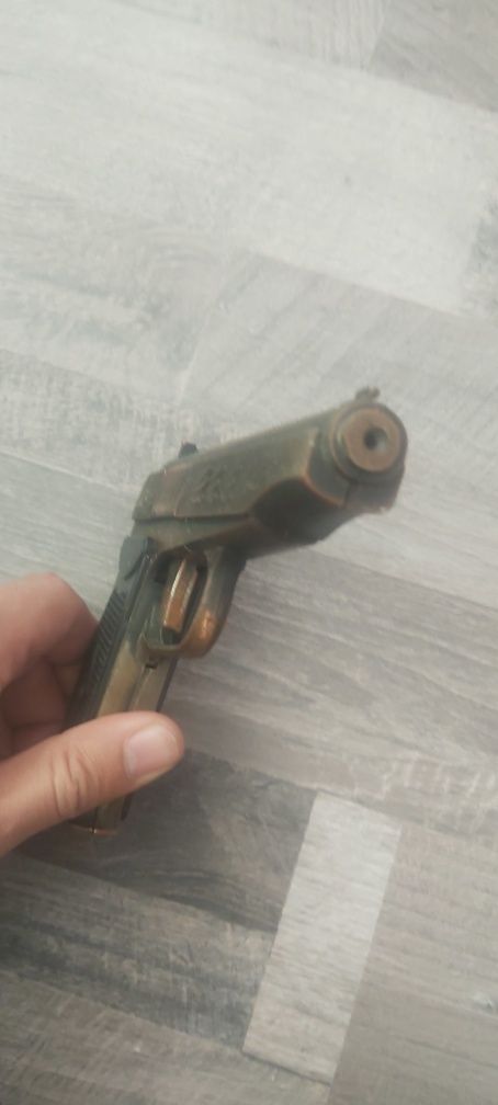 Метална играчка Makarov VTG PM Cap Gun СССР 40 WW2 1985 Pistol Pistons