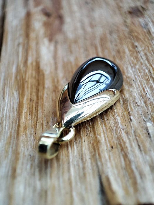 Pandantiv Aur 14K Cu Hematit Unicat Sp