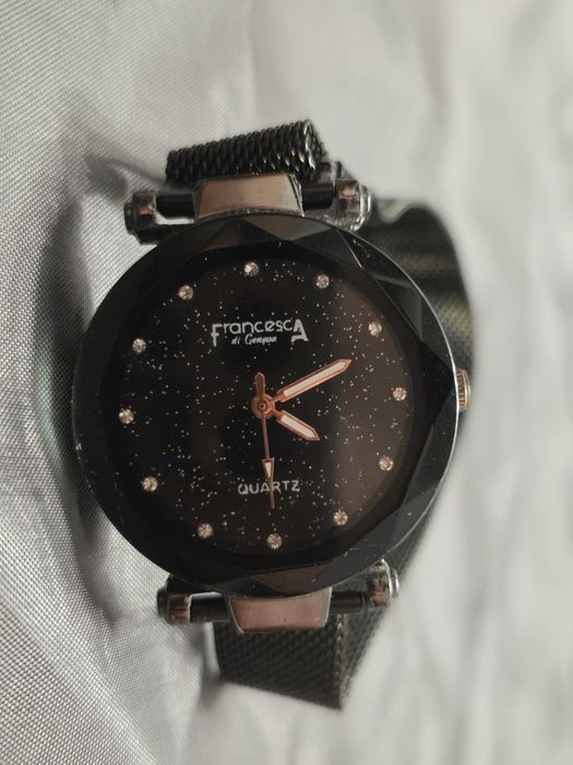 Ceas Francesca Di geneva Quartz Negru