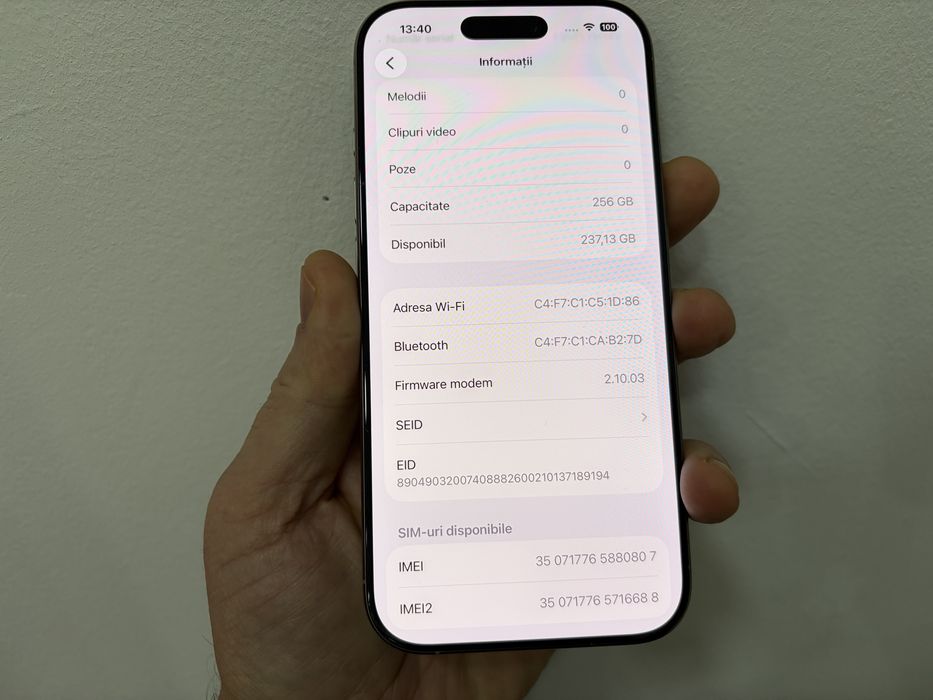 Iphone 16 Pro, 256 gb, Natural Titanium, cu Bypass