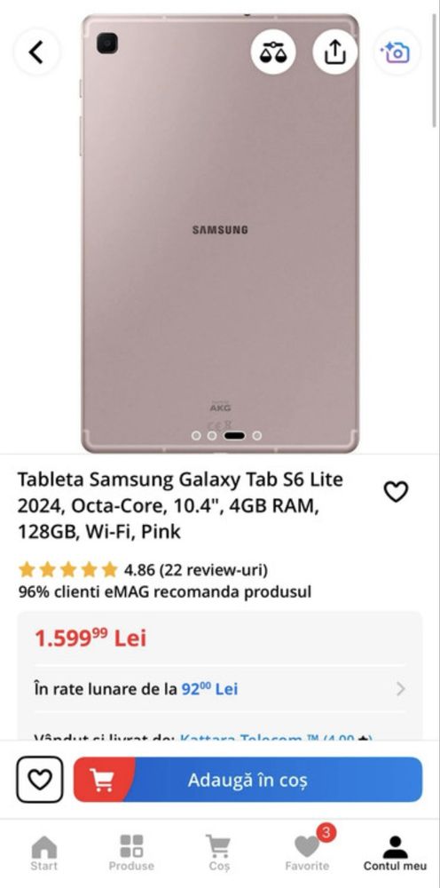 |Vând sau schimb| Tabletă Samsung Galaxy Tab S6 Lite