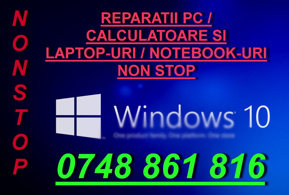 Reparatii PC & LAPTOP + Instalare WINDOWS 11 la domiciliul tau NONSTOP